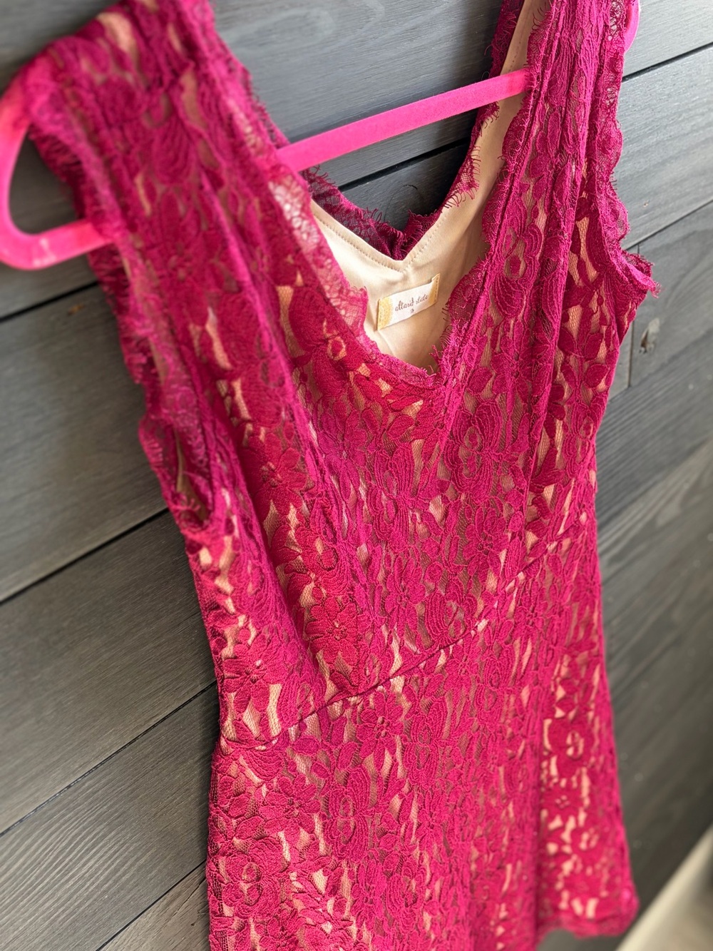 Altar'd State Mulberry Lace Mini Dress